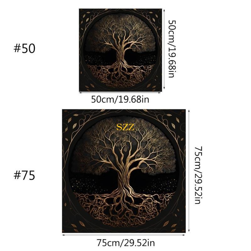 2026 Altar Cloth Life Tree Altar Tapestry Tablecloth Tarot Mat Tarot Card Cloth Witchcraft Tablecloth Linen Table Cover Gift