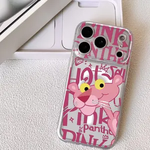 Cute P-Pinks Panthers Protective Phone Case Magnetic Clear Case for iPhone 17 16 15 14 13 12 11 Pro Max Plus | Reliable MagSafe Suction | Anti-Yellowing Slim Cover Protector | Raised Edge Protection for Camera & Screen