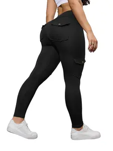 Women's Lightweight Hiking Cargo Pants, Casual Fit for All Seasons, Multiple Pockets, Ideal for Camping Travel & Cycling, Solid Pocket Leggings