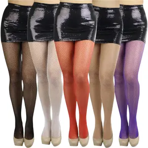 ToBeInStyle Women's Pack Of 6 Colorful Fishnet Pantyhose