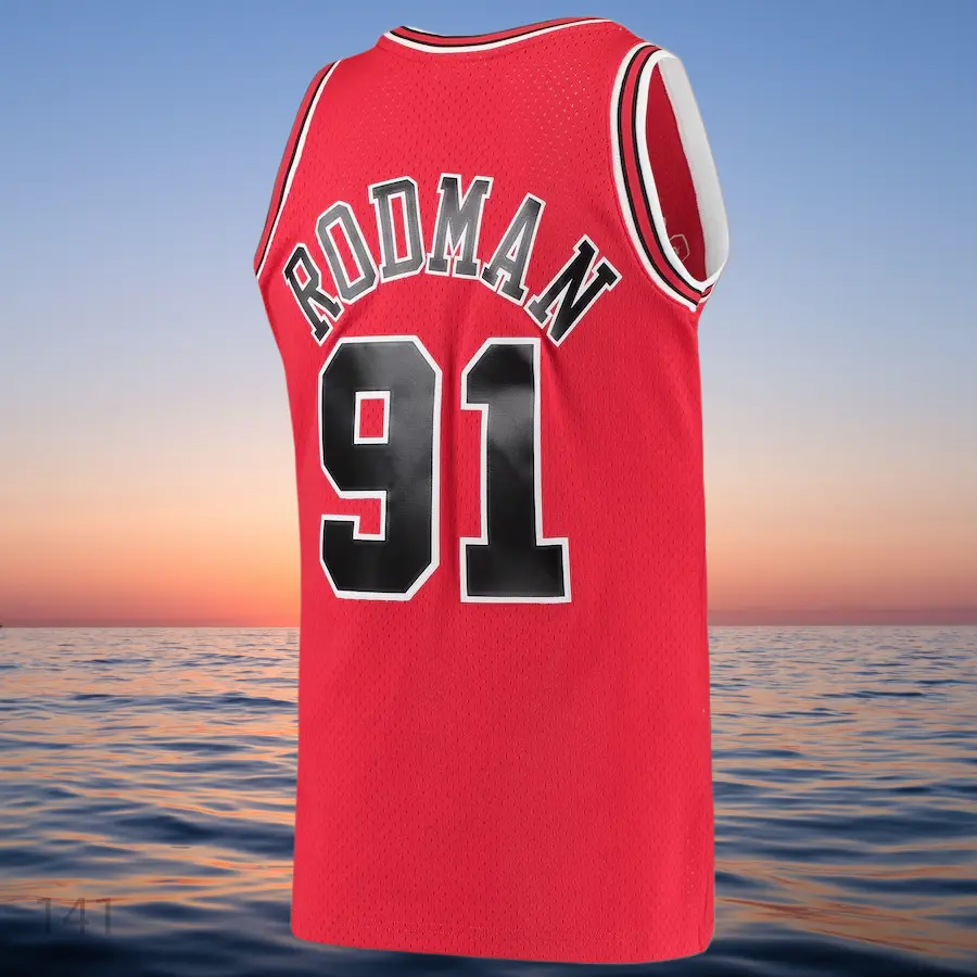 Dennis Rodman Men's Classic-Design Sleeveless stitched Retro Basketball Jerseys Black 1997-98 shirt