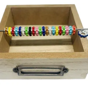 10mm Wide Mouth Pearl Spacer Bead Bag of 50 Count Bead Mix - Assorted Colors