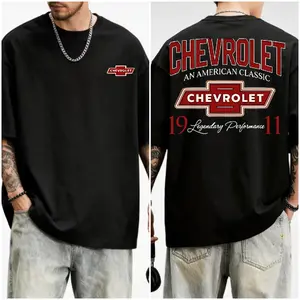 Vintage Chevrolet T-Shirt, Classic 1911 Chevy LogoGraphic Tee,Retro American Car Shirt, OversizedStreetwear Top for Men and Women.1