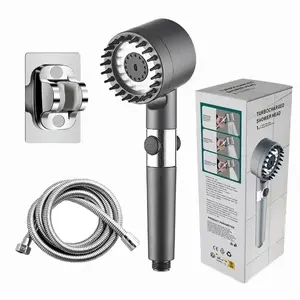 [AQUAWHISPER] Handheld showerhead, 1 set of high-pressure water flow showerhead with filter, multiple spray modes, with replacement hose/bracket/cotton filters
