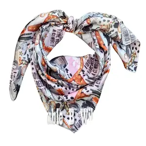 Double B Wild Rags Dolly Saloon Rode 40x40 Wild Rag Soft Durable Charmeuse 100% Polyester Western Patterns Versatile Design for Riders Ranchers
