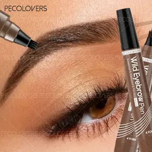1PC Waterproof Eyebrow Pen, Smooth, Non-Dyeing, Four-pronged Liquid Eyebrow Pen, Eyebrow Makeup Products