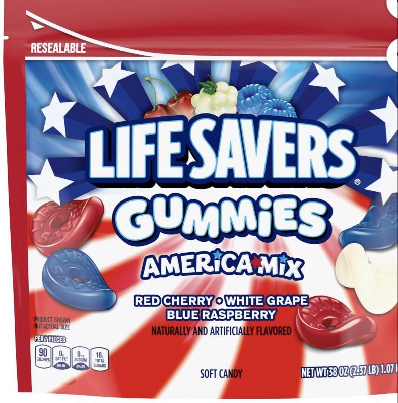 Lifesavers Red, White, and Blue Gummies, 38oz Lifesavers Red, White, and Blue Gummies, 38oz