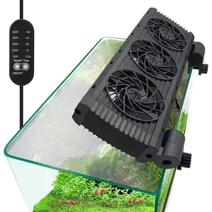 Aquarium Cooling Fan with Memory Function 3 Adjustable Speed Fish Tank Cooler Water Chiller with Timer for Axolotl Betta Fish Aquarium Accessories