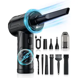 Powerful Compressed Air Duster for Deep Cleaning-Replace Compressed Air Can-No Canned Air Duster-Keyboard Cleaner-PC Cleaning-Rechargeable-3-Speeds-95000RPM Cordless Air Blower-Car Duster 8000mAh