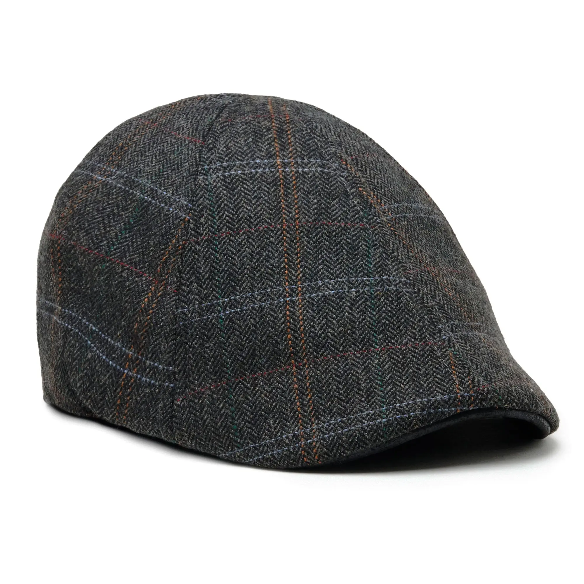 The Bourbon Boston Scally Cap - Smoke & Peat Plaid