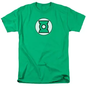 Justice League Green Lantern Logo Licensed Adult Men's Graphic Tee Shirt US Size: S-6XL, All Colors, Gift for Women Men, Made In USA, 100% cotton, Classic Fit, Unisex T-Shirt