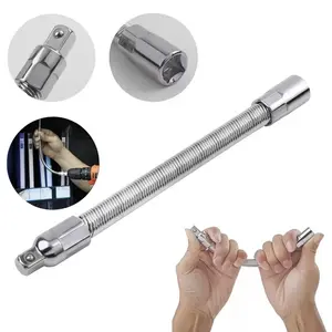 1pc, chrome vanadium steel extension rod, 1/4" drive end - high torque, bendable, rust-resistant, used for car maintenance Automotive Maintenance Tools (accessory only, wrench not included)
