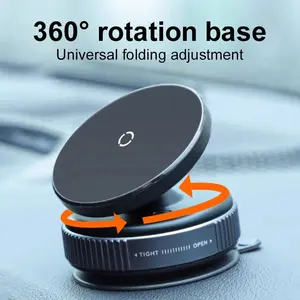 Magnetic Car Mount Mobile Phone Holder Vacuum Adsorption 360° Rotation Super Strong Suction Bracket for Iphone12-16 Smartphone Electronics  vacuum phone holder portable foldable car phone holder universal phone holder mount stable design