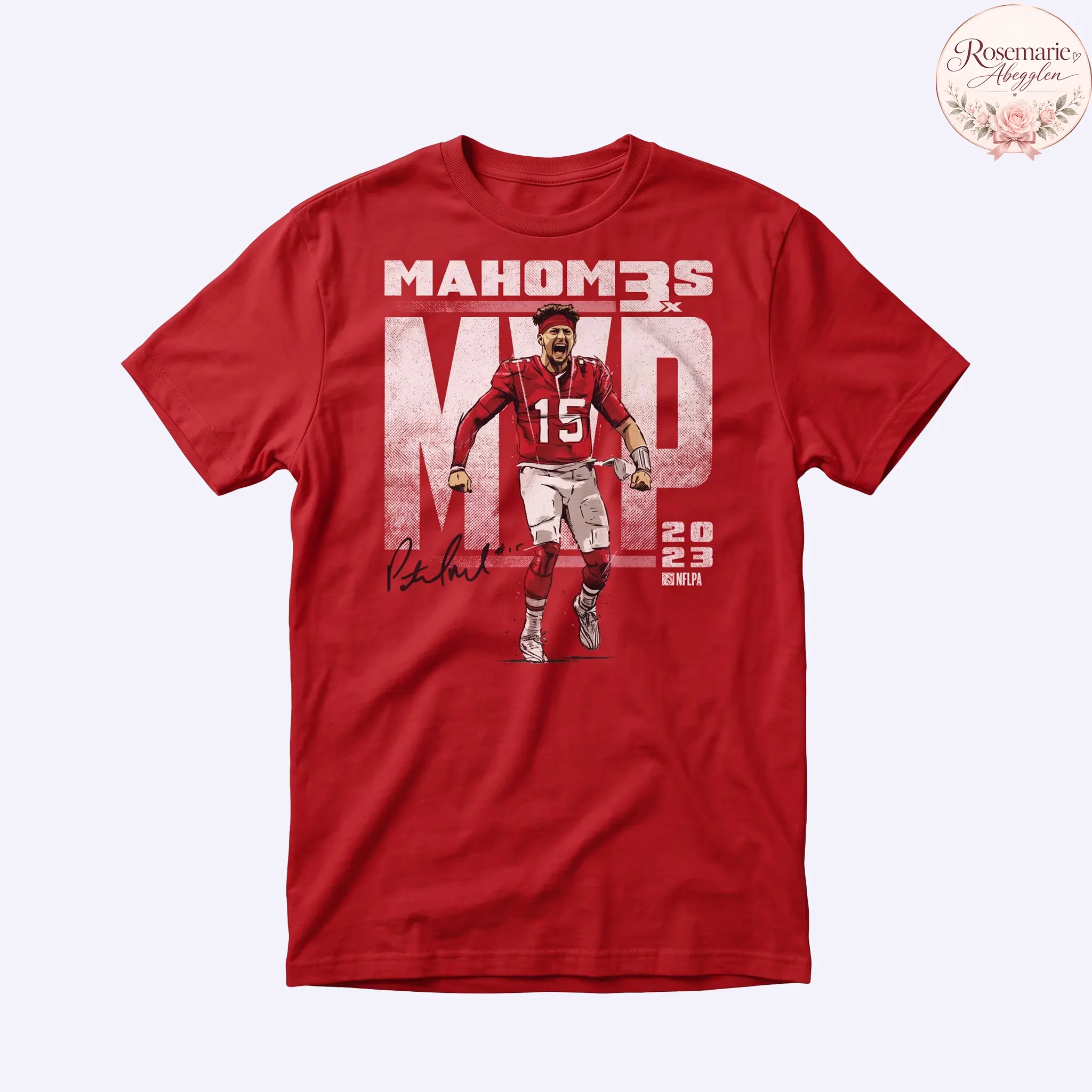 PPatrick Mahomes MVP Number 15 Football T-Shirt For Adults And Youth, Kansas City Quarterback Graphic Tee, Game Day Fan Gift