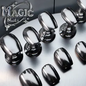 Magic Nails G-Dragon Style Unisex Press On Nails 10pcs Handmade Acrylic Manicure for Men Women