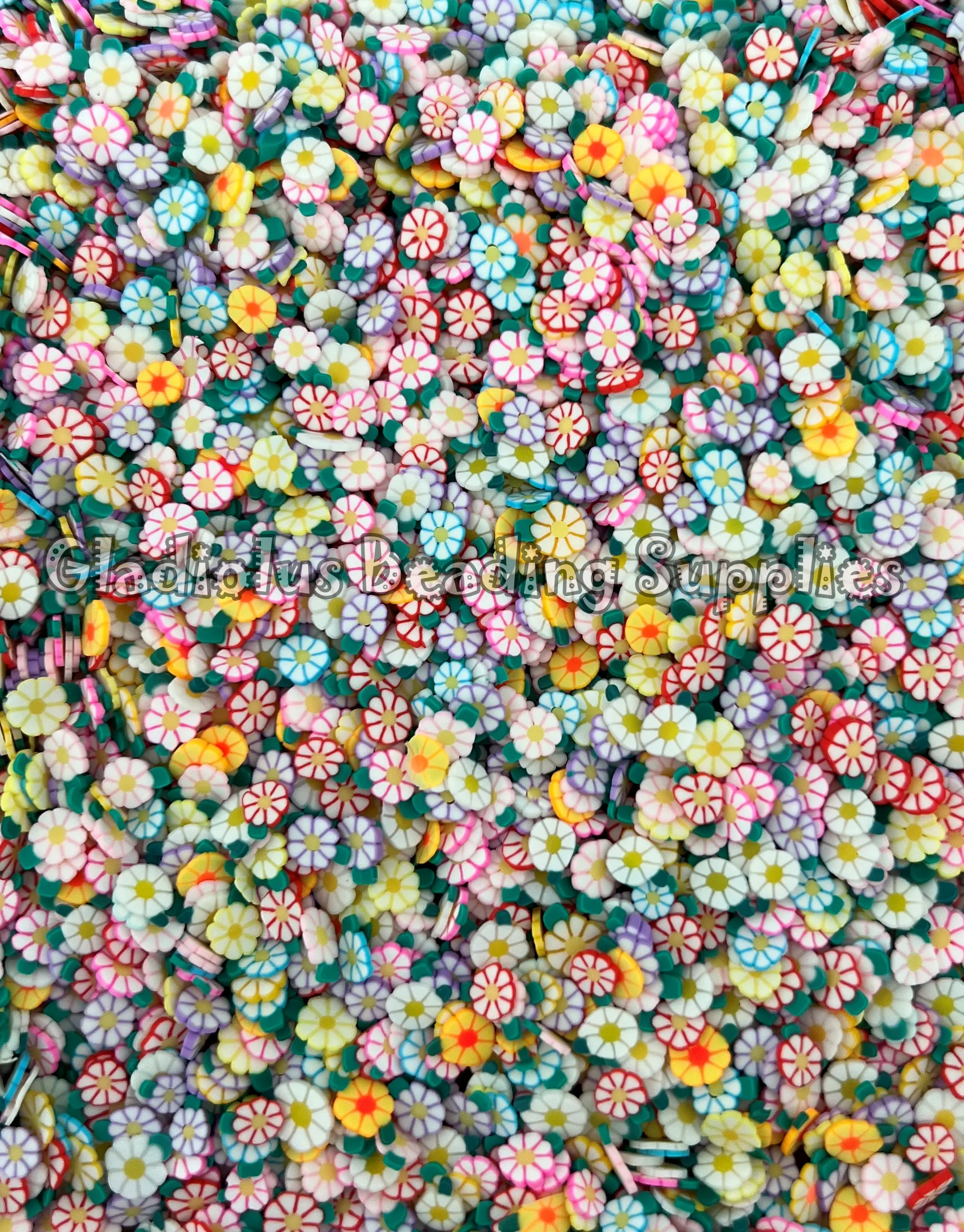 Flower Clay Slices, Non-Edible Spring Flower Sprinkle Mix, Polymer Clay, Fake Sprinkles, Nail Art Supplies, Shaker Mix