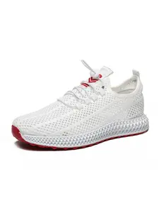 Men's Breathable Mesh Running Shoes, Lightweight Slip-On Casual Sneakers, Anti-Slip Sole Outdoor Daily Training Shoes