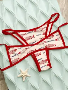 Zesty Kini 2026 New Spring/Summer Women's 2 Pieces Sexy Micro Bikini Set, Beach Vacation Casual