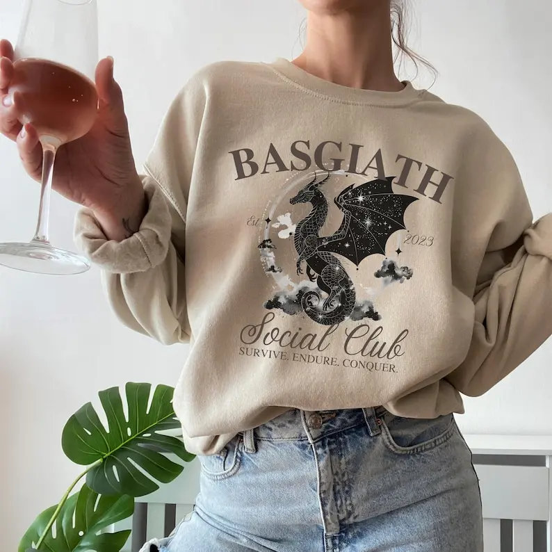 Fourth Wing Sweatshirt, BookTok Xaden Riorson Onyx Storm Violet Sorrengail Crewneck, Bookish Gift for Dragon Rider Fans
