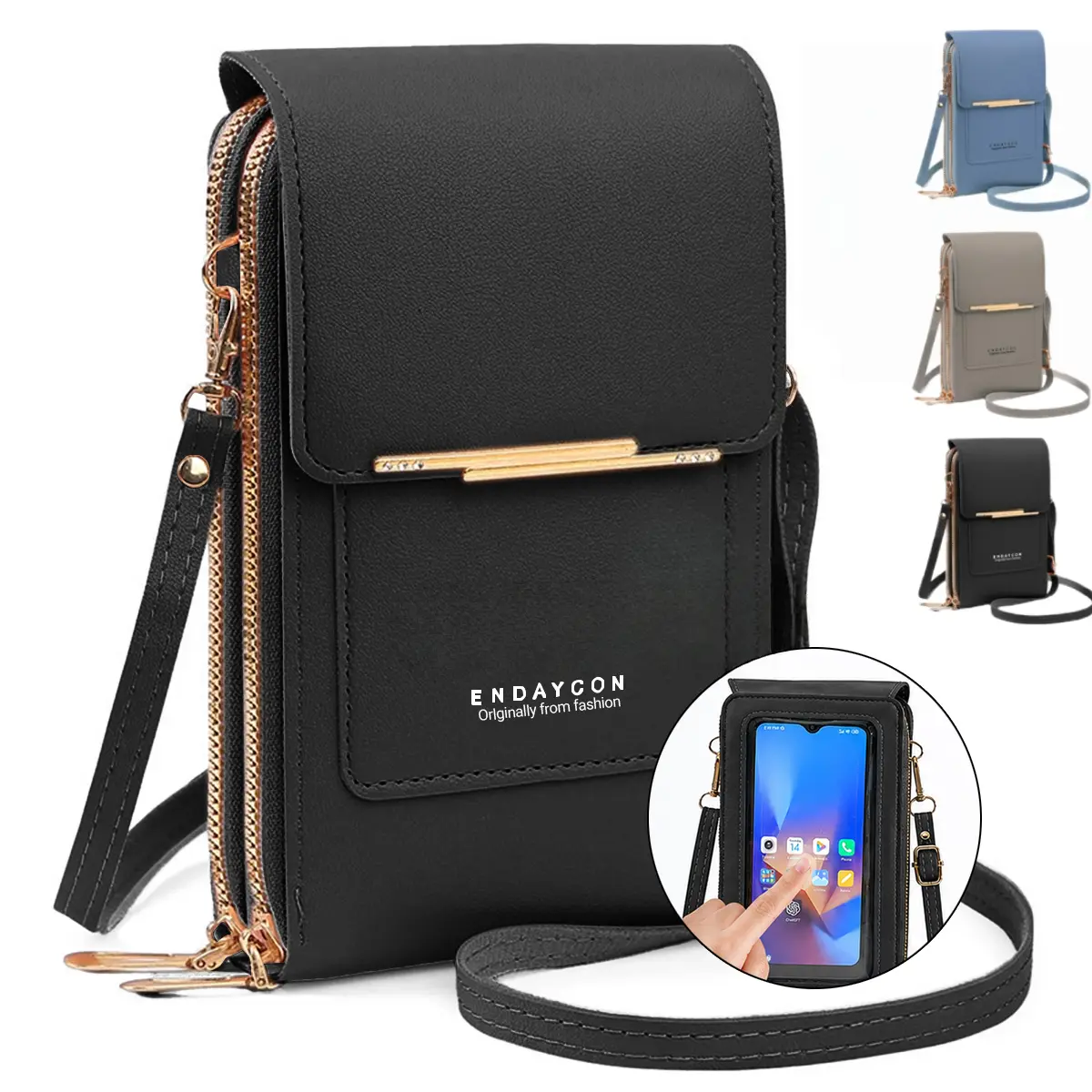 Women's Touch Screen Mobile Phone  Bag 2026 New Fashion Key Change Bag,Touchscreen without taking out the phone,Multiple card slots + multiple compartments,Touchscreen sensitive,Waterproof, compact and easy to store,Fashionable style,birthday gift