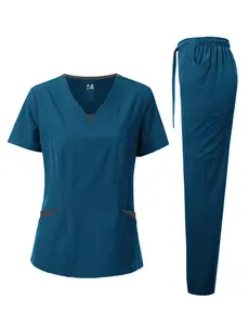 4-WAY STRETCH TWO TONE MEDICAL UNIFORM SET (NEW COLOR)
