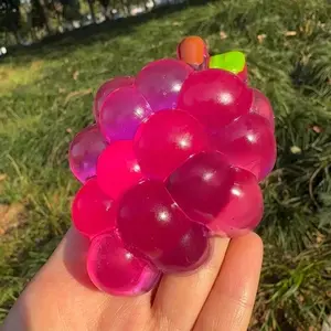 Taba Squishy Handmade Grape Squeeze Toy Sticky Fruit Stress Relief Slow Rebound Sensory Fidget Toy for Anxiety and Focus Gift
