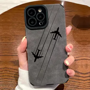 Creative Airplane Pattern Phone Case, Decorative Phone Protector Cover, Phone Accessory Compatible With iPhone Series, National Day Offers Durable Protective Astronaut Protection