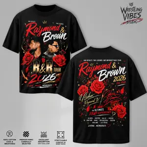 Raymond & Brown T Shirt Two Sided R&B Tour 2026 Bootleg Graphic Tee Raymond and Brown Concert Merch Oversized Heavyweight T-Shirt Vintage 90s Rap Tee Hip Hop Music Shirt Trendy Y2K Graphic Tee Aesthetic Streetwear Merch Gift for Men Women