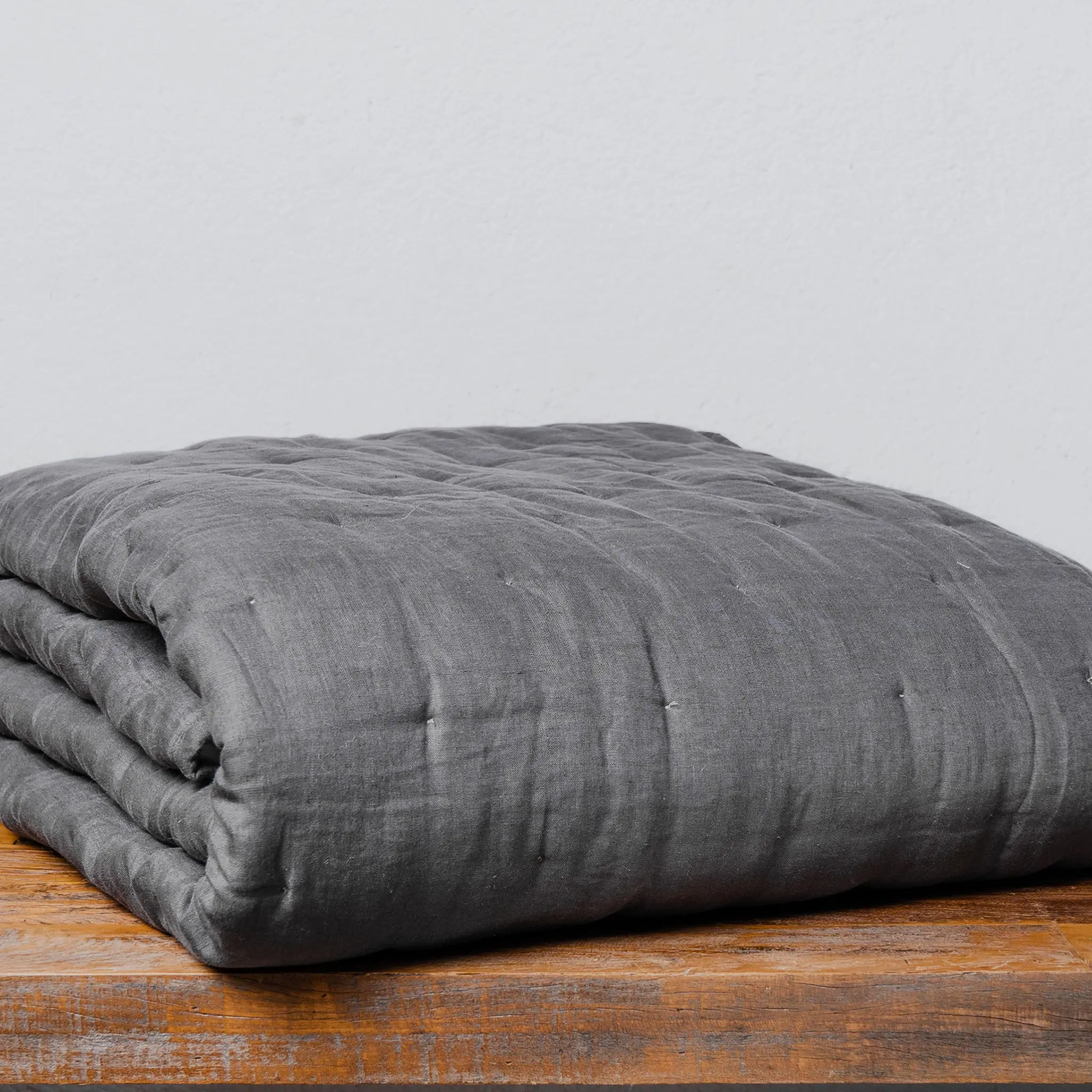 Linen Quilted Blanket Linen Quilted Blanket