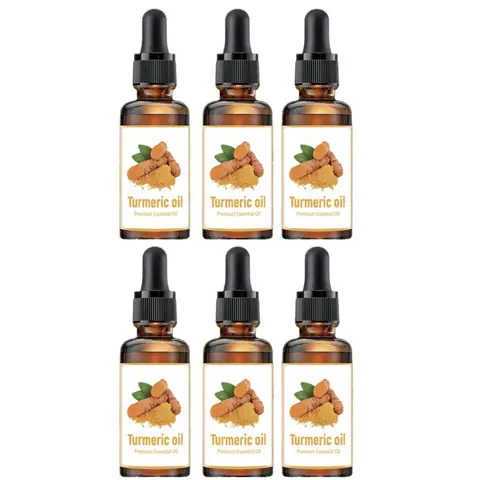 GALHJCZ Natural Organic Turmeric Face & Body Oil - 30ml Smooth Nontoxic Care for Adults, Lemon & Carrot Infused, Balances Sebum & Water-Oil, Unisex Sensitive & All Skin Types Daily Skincare