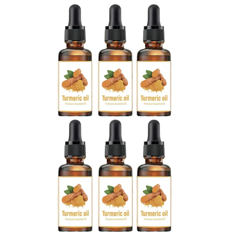 GALHJCZ Natural Organic Turmeric Face & Body Oil - 30ml Smooth Nontoxic Care for Adults, Lemon & Carrot Infused, Balances Sebum & Water-Oil, Unisex Sensitive & All Skin Types Daily Skincare