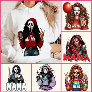 Spooky Mama Halloween Hoodie, Spooky Mama Halloween Graphic Tee, Funny Horror Movie Hoodie, Trendy Scary Mom Streetwear Top, Gift for Halloween