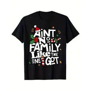 Men’s Matching Family Christmas Tee "Ain’t No Family Like The One I Got", Festive Print Short Sleeve, Perfect for Family Reunions
