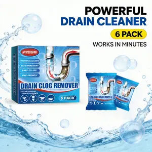 Ultra Powerful Drain Unclogger Effervescent Tablets, Fast Foaming Pipe Cleaner for Kitchen Bathroom Sink, Dissolves Hair Grease Clogs, Kills 99% Bacteria & Eliminates Bad Odor, Pipe-Safe Unscented Formula, 1 Box