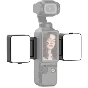 XIAOTJ 2 count  Auxiliary Light for   Pocket 3 4/Xtra Muse, Bi-Color Portable USB C Rechargeable Mini LED Video Light, 300mAh, CRI >=95, Brightness Adjustable for Selfie Vlog Recording