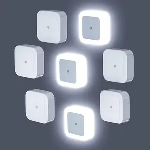 Night Light, Night Lights Plug into Wall 8-Pack, Plug in Night Light, Dusk to Dawn Nightlight Led Night Lights for Bedroom, Bathroom, Hallway Warm White