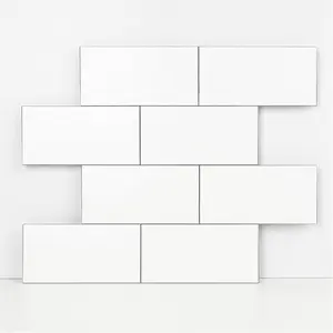 10- Sheet Polished White Peel and Stick Backsplash, 12’’Luxury PVC Look Self Stick Subway Tiles, Waterproof Peel and Stick Wall Tiles for and Bathrrom