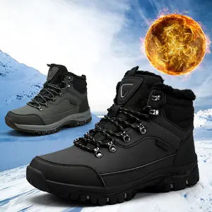 Men's Waterproof Warm Work Snow Boots Non-Slip Comfortable Winter Outdoors Hiking Camping Backpack Shoes