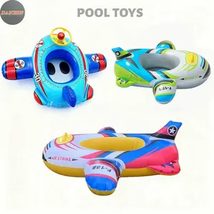 JIAJCHUF Kids Pool Float with Steering Wheel, Fast Inflate Portable Float for Pool Beach Travel, Ages 3+, Fun Summer Toy for Children