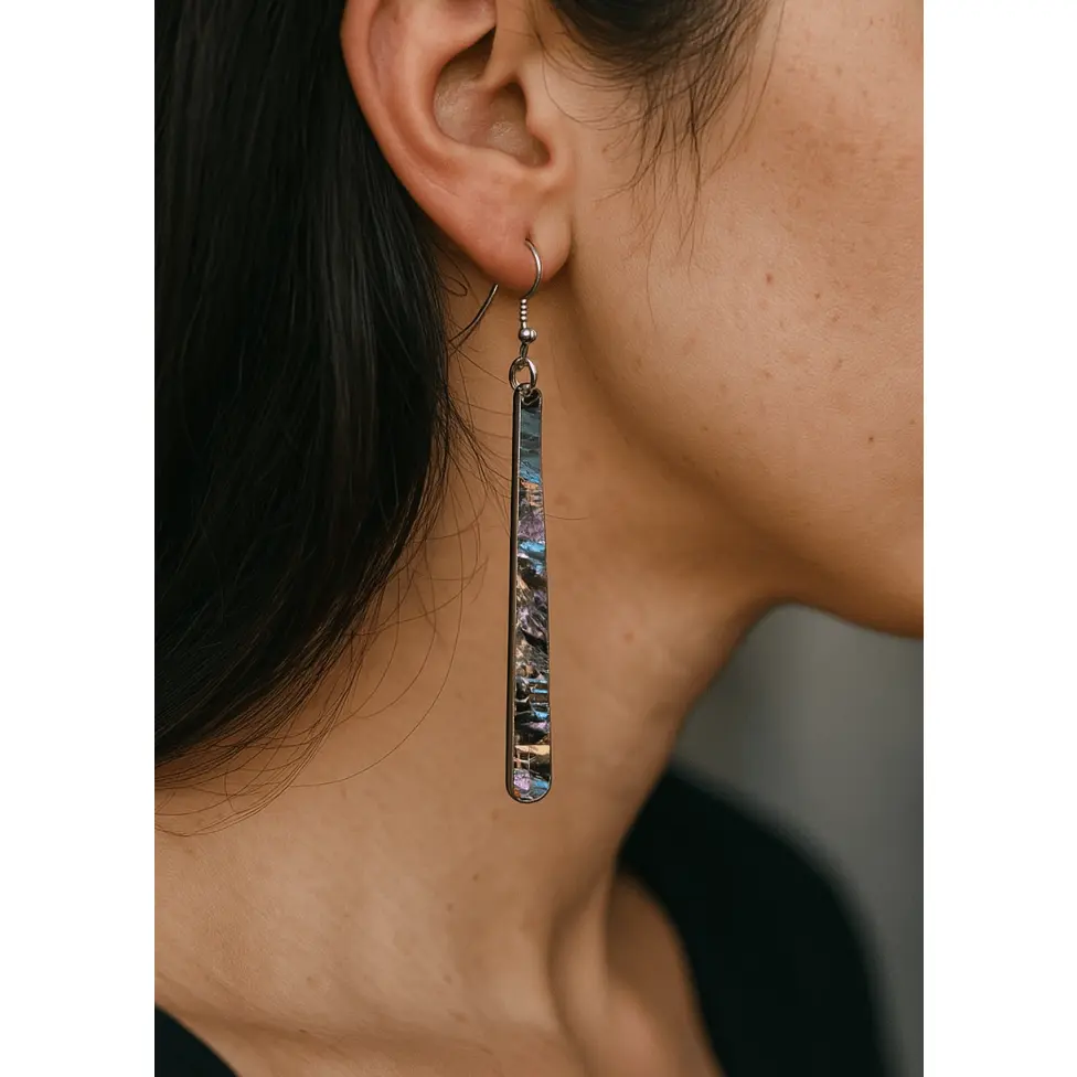 Hanging Abalone Shell Earrings