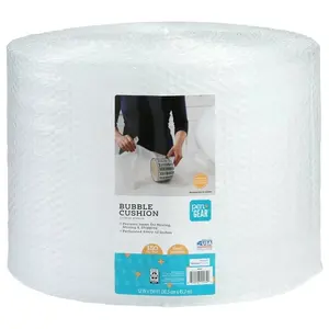 3/16 in. Small Bubbles, 1 roll,12 in. x 150 ft. Bubble Cushion, Clear, Plastic