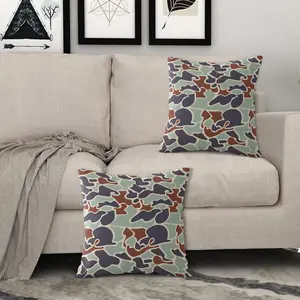 Vintage Camouflage Sofa Throw Pillow Cushion Cover Cushion Accent Pillow, Morandi Tone, Durable Polyester, Fits Various Decor Styles, Enhances Home Aesthetics