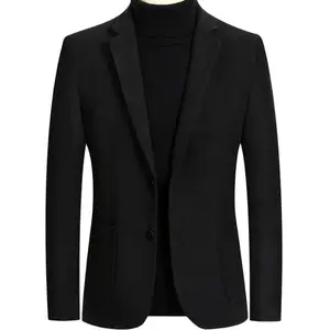 Men'SCasualSuitJacketMadeofWoolenFabric,TailoredFitforSpring,Autumn,AndWinter.TopSleeve