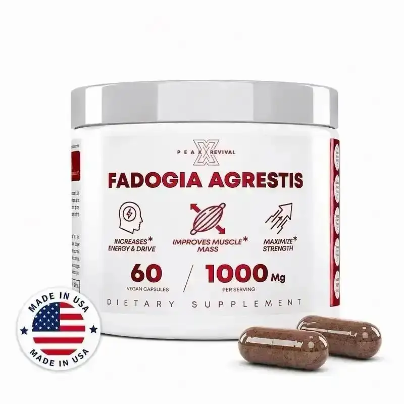 Peak Revival-X Fadogia Agrestis 1000mg – Natural  Support, Strength, Stamina, Energy, Muscle Growth & Recovery –, Vegan, Non-GMO, Third-Party Lab Tested, 60 Capsules