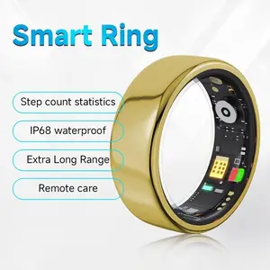 SIMSONLAB Smart Ring, Fashion Stainless Steel Design, Distance & Step Counter, Fitness Tracker for Men & Women, Stylish Accessory Gift