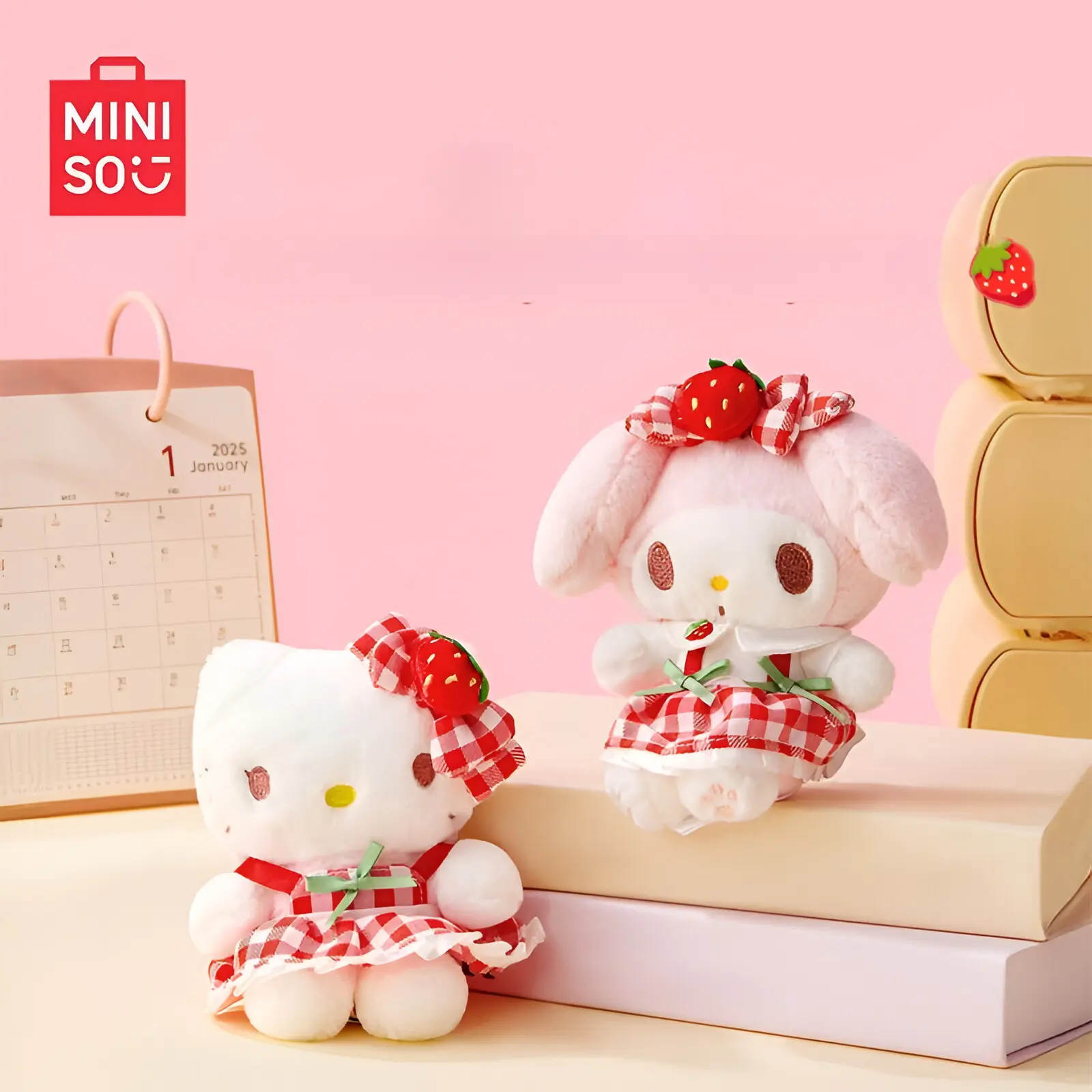 MINISO SR Plush Keychain – HK & Mel Soft Stuffed Doll Bag Charm, Cute Collectible Plushie for Girls, Kids & SR Fans – Kawaii Keyring Decoration for Bags, Backpacks, Keys – Perfect Birthday Gift or Party Favor,Perfect Gift for Mom,#Summervibes