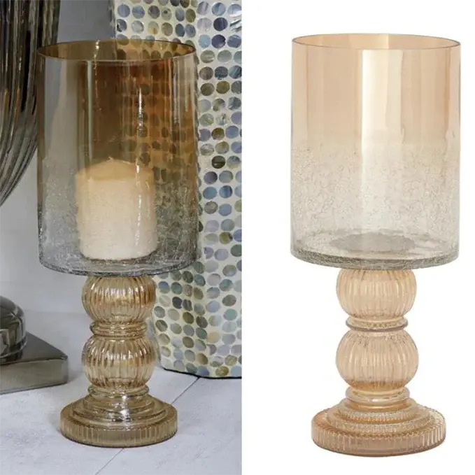 Handmade Pillar Hurricane Lamp