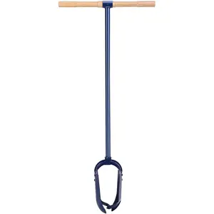 6" x 46" Hand Auger  Hole Digger - Heavy-Duty Hardwood T-Handle,Non-Slip Design,Adjustable Depth,Ideal for Fence  Installation,Tree Planting, and Garden Digging