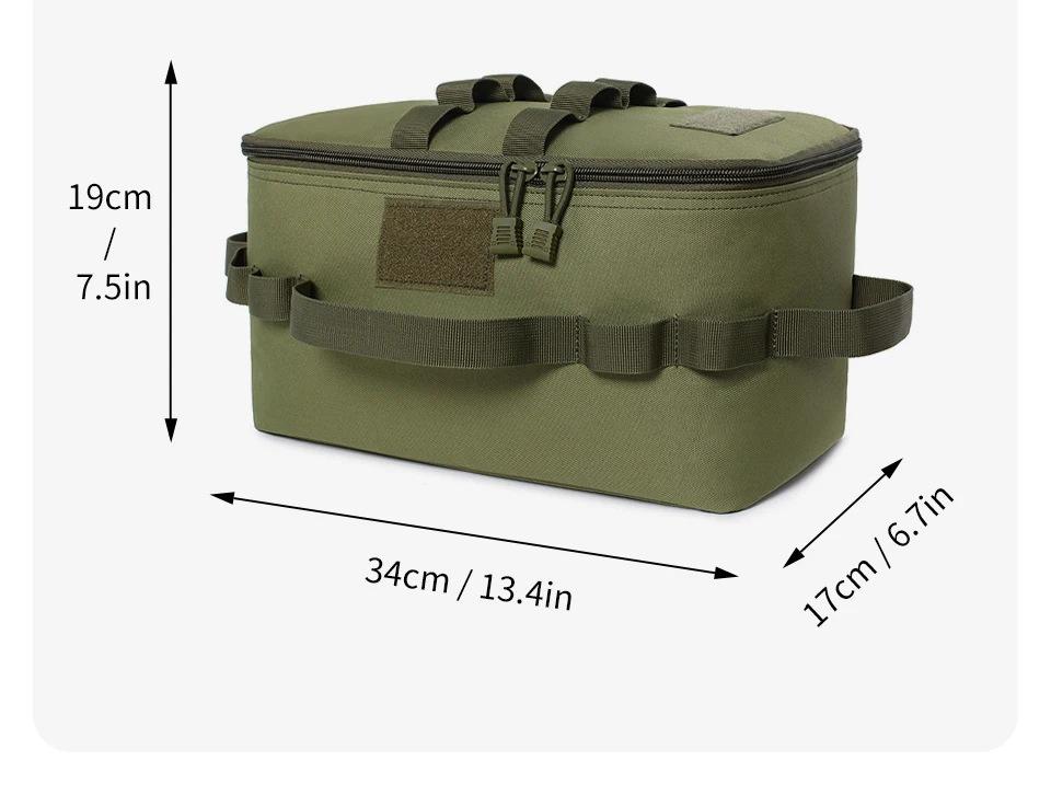 Outdoor Camping Storage Bag Large Capacity Ground Nail Tool Bag Gas Canister Picnic Cookware Utensils Kit Bag