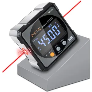 Digital Angle Finder with Electronic  - 4-side Strong Magnetic Angle Gauge, Cube Inclinometer with Backlight, Table  Miter Protractor, Woodworking Measuring Tool, Level Box for Hanging